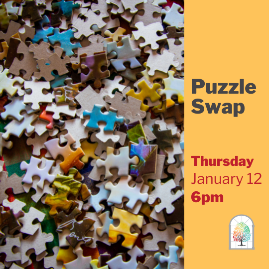 Puzzle Swap, Thursday, January 12th at 6pm.